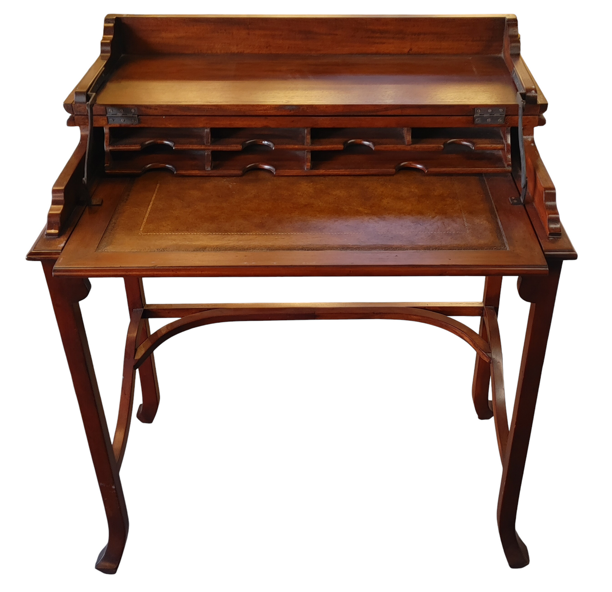 Theodore Alexander Style Military Campaign Style Writing Desk Flip