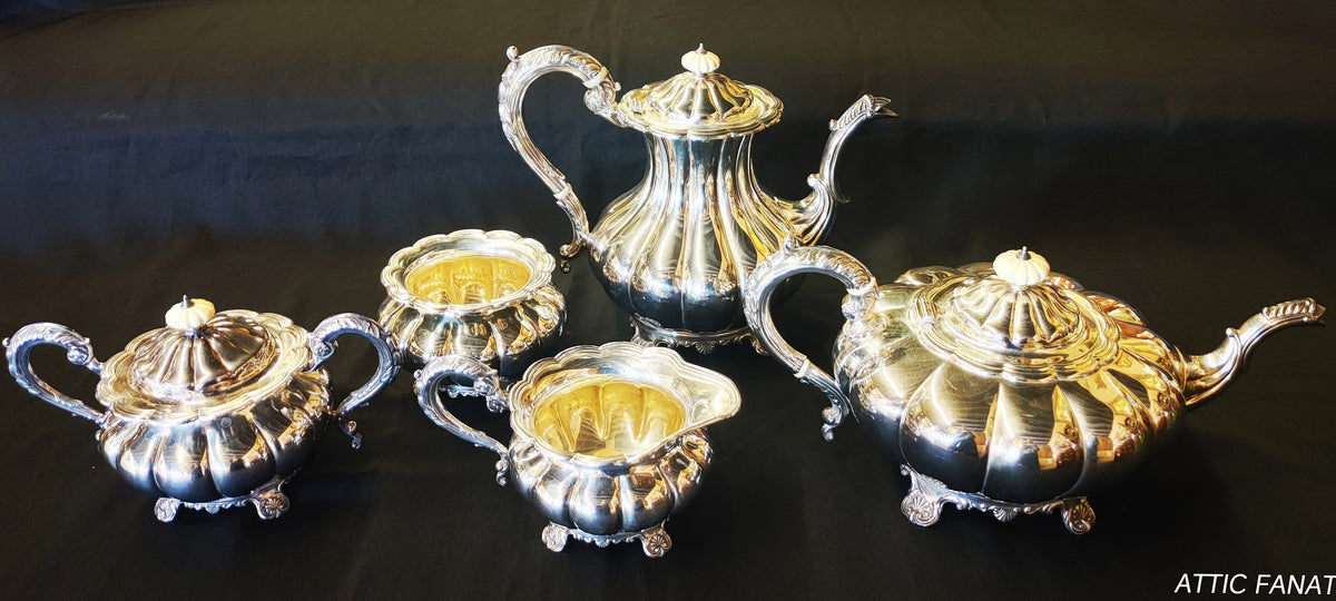 Barker Ellis Antique English Silverplate 5-pc Tea Service – ATTIC