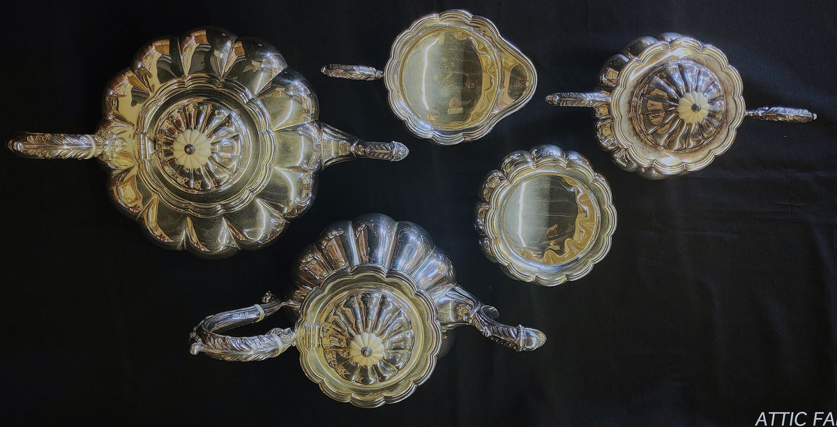 Barker Ellis Antique English Silverplate 5-pc Tea Service – ATTIC