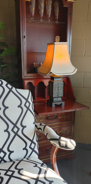 Vintage Chinese Cast Iron Table Lamp by Heyward House