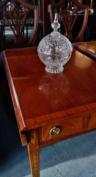 Vintage Candy Dish with Lid Bohemian Crystal