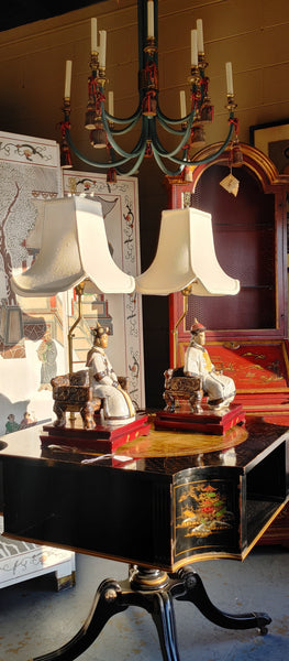 Vintage Tole Tassel Chandelier 12-Light