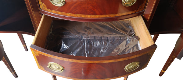 Vintage Councill Craftsmen Federal Style Flame Mahogany Sideboard Server Buffet
