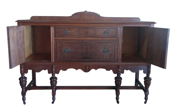 Antique Jacobean Revival Sideboard Buffet