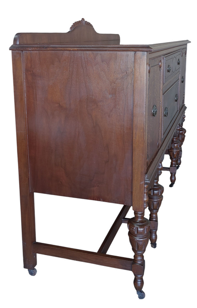 Antique Jacobean Revival Sideboard Buffet