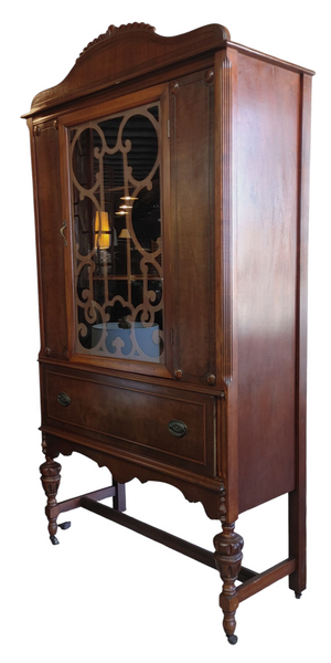 Antique Jacobean Revival  China Cabinet