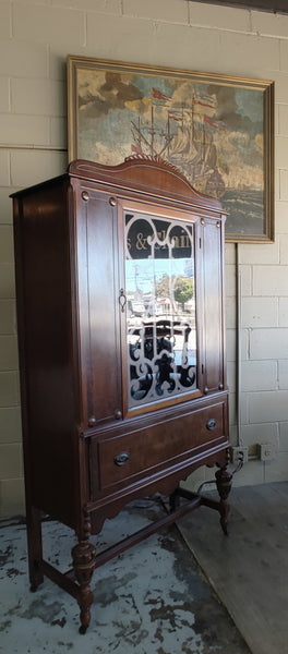 Antique Jacobean Revival  China Cabinet