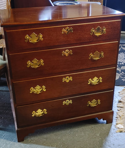 Vintage Cherry Chippendale 4-Drawer Chest of Drawers