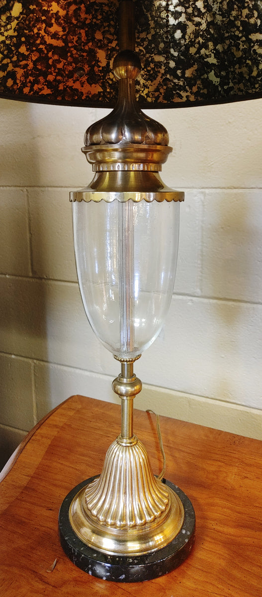 Vintage 1940's Bubble Glass Brass Table 2024 Lamp