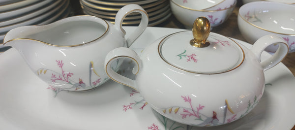 Vintage Eschenbach W1460 Birds and Flower Theme 51 pcs 8-Place Settings