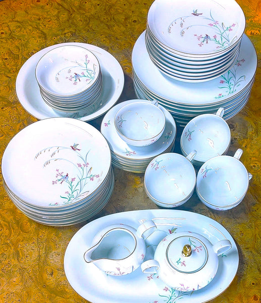 Vintage Eschenbach W1460 Birds and Flower Theme 51 pcs 8-Place Settings