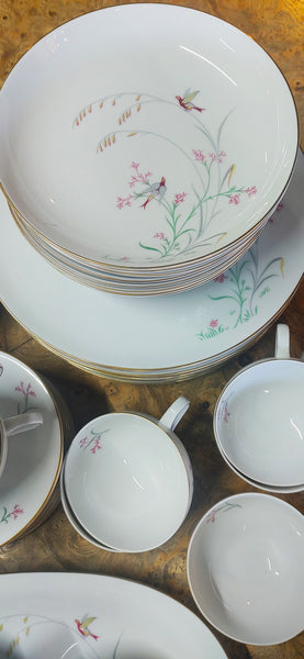 Vintage Eschenbach W1460 Birds and Flower Theme 51 pcs 8-Place Settings