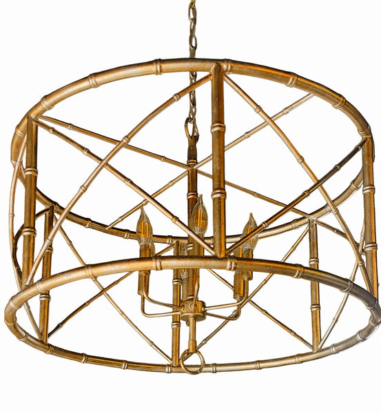 Ballard Designs Bamboo 6-Light Chandelier Champagne