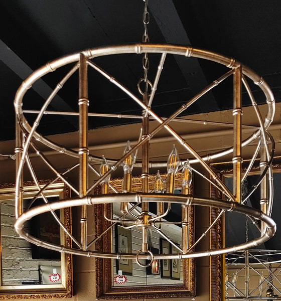 Ballard Designs Bamboo 6-Light Chandelier Champagne