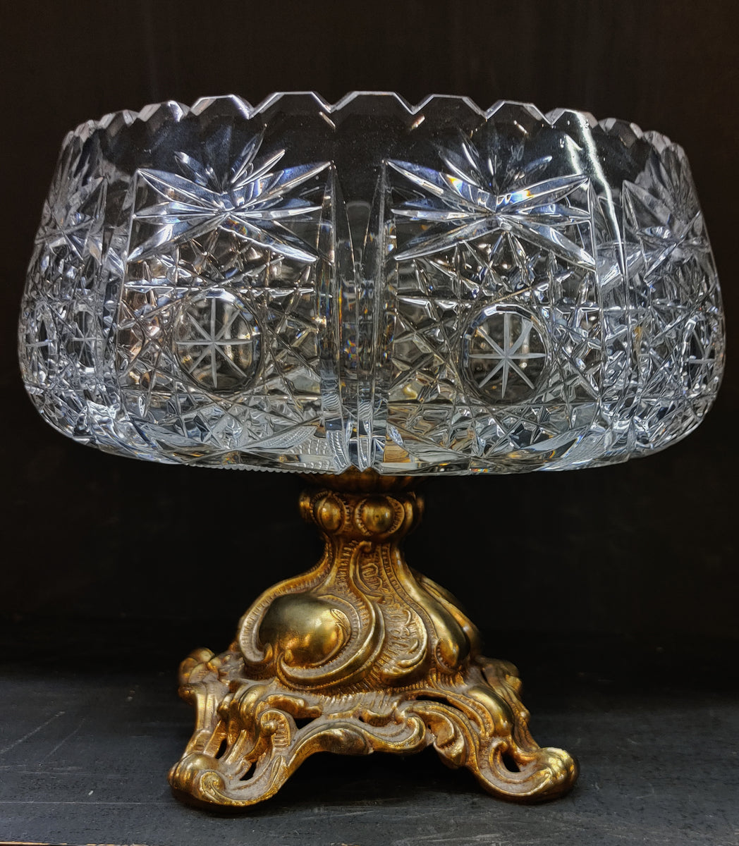 Vintage selling crystal glass bowl