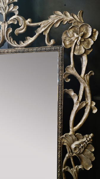 Oversize Baroque Rococo French Style Beveled Statement Mirror