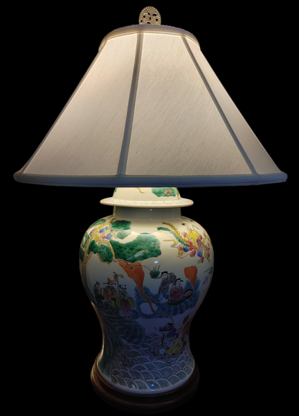Chinese Porcelain Ginger Jar Table Lamp 20th Century