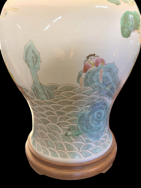Chinese Porcelain Ginger Jar Table Lamp 20th Century