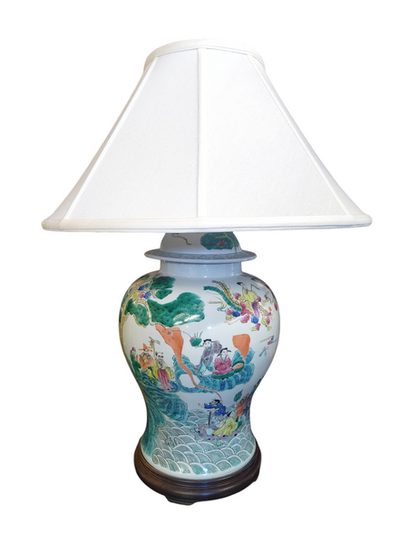 Chinese Porcelain Ginger Jar Table Lamp 20th Century