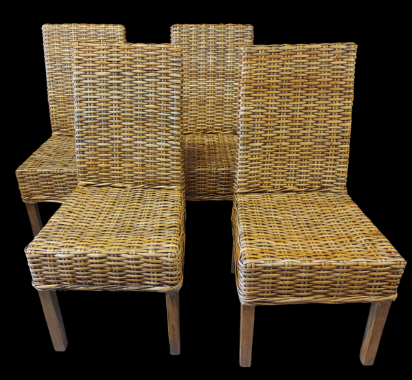 Safavieh Woven Rattan Parson Style Side Chairs - Set of 4