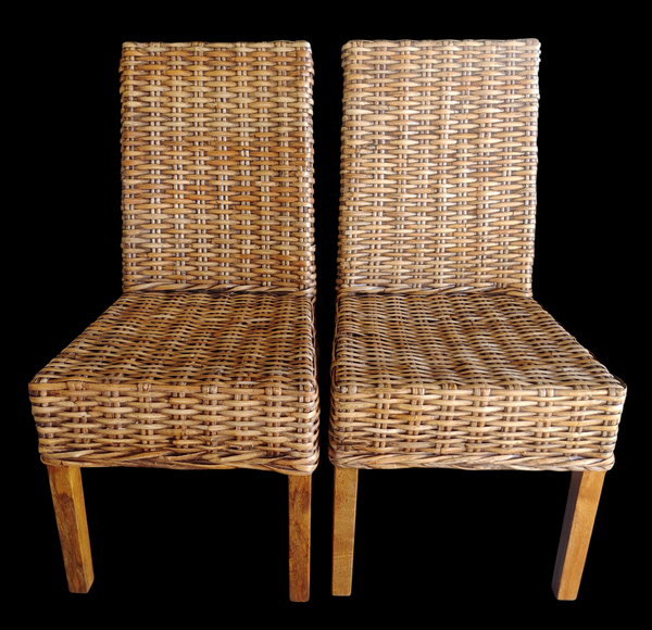 Safavieh Woven Rattan Parson Style Side Chairs - Set of 2