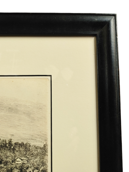 Original Lithograph Hand Signed Olde World Fair Scene