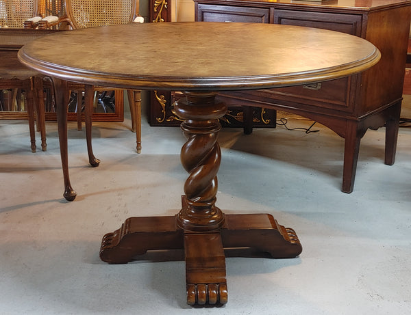 Maitland Smith Round Barley Twist Pedestal Dining Table