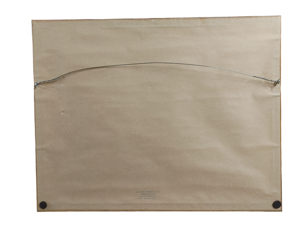 Original Lithograph Hand Signed Silhouette Trees