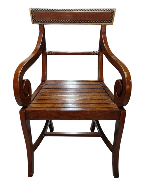 Regency Style Mahogany Library Chair