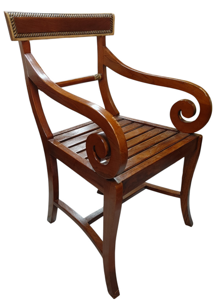 Regency Style Mahogany Library Chair