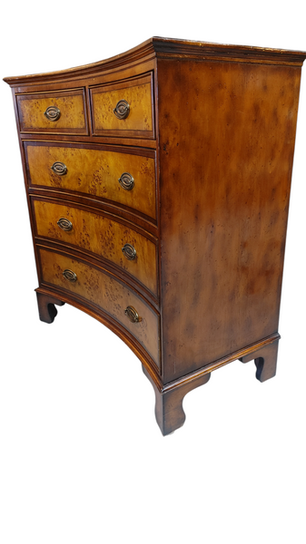 Regency Style Concave 5 Drawer Chest of Drawers