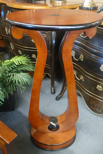 Bombay Company Biedermeier Lyre Style Accent Table Pedestal