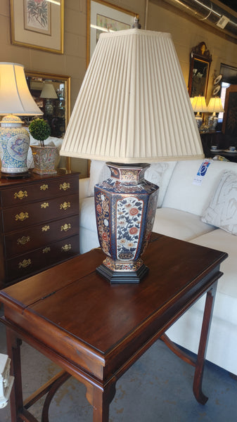 Japanese Imari Style Hand Painted Floral Table Lamp (2 Available)