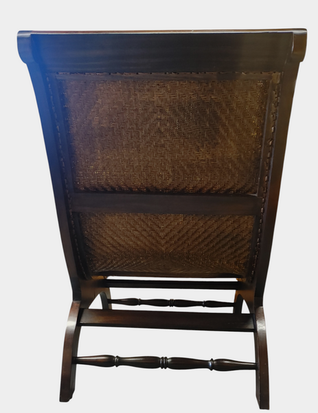 British Colony Style Woven Seagrass Plantation Chair