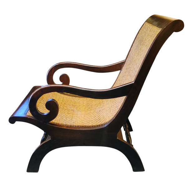 British Colony Style Woven Seagrass Plantation Chair