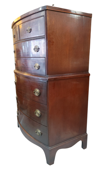 Mahogany 6-Drawer Bowfront Chest of Drawers Hickory Mfr. Co.