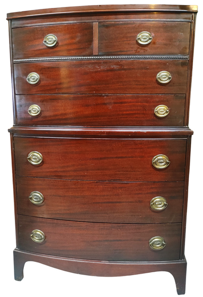 Mahogany 6-Drawer Bowfront Chest of Drawers Hickory Mfr. Co.