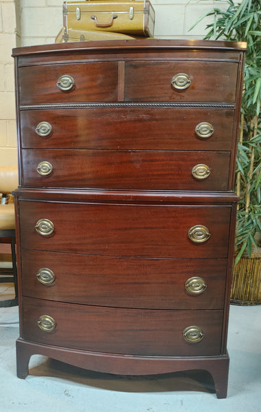 Mahogany 6-Drawer Bowfront Chest of Drawers Hickory Mfr. Co.