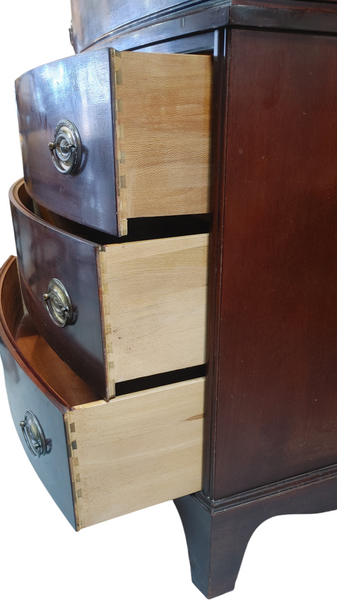 Mahogany 6-Drawer Bowfront Chest of Drawers Hickory Mfr. Co.