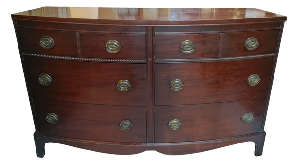 Mahogany 6-Drawer Bowfront Dresser Hickory Mfr Co.