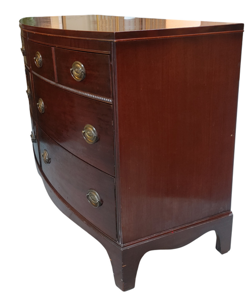 Mahogany 6-Drawer Bowfront Dresser Hickory Mfr Co.