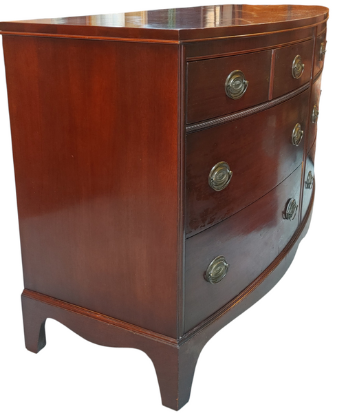 Mahogany 6-Drawer Bowfront Dresser Hickory Mfr Co.