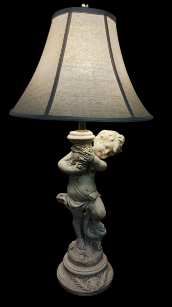 Vintage Cupid Cherub Putti Table Lamp Vanguard Studios