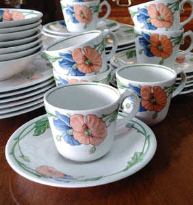 Villeroy & Boch Amapolo 花柄 ボウル 6枚セット Amapola by Villeroy & Boch Botanical Floral Dinnerware Service for