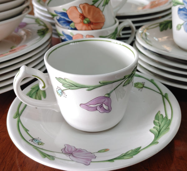 Amapola by Villeroy & Boch Botanical Floral Dinnerware Service for 6 - 34 pcs