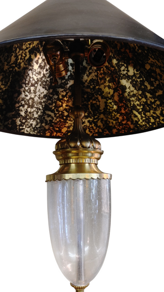 Mid-Century Chapman Brass Glass Hollywood Regency Lamps - A Pair