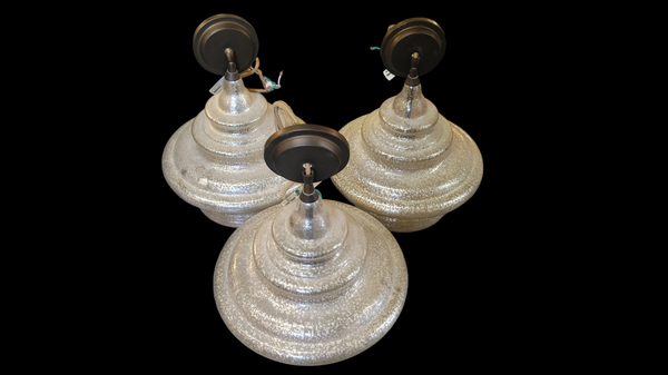Mercury Glass Pendants Quorum Lighting 15" Set of 3