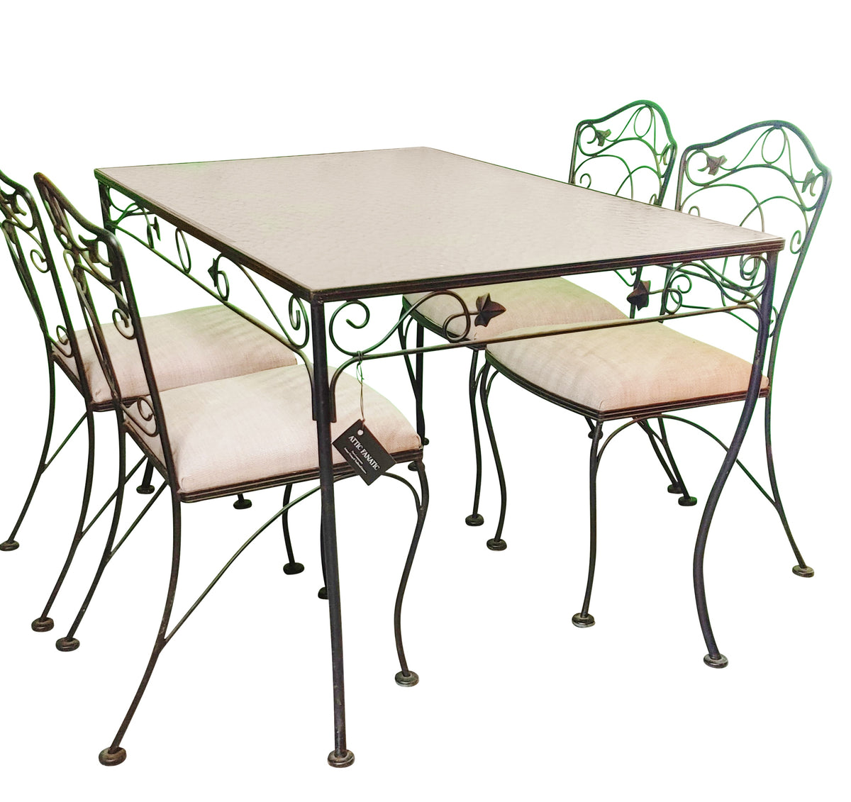 Fanatic Rough Iron Woodard Wrought Iron Patio Set Vintage 1960s – ATTIC FANATIC