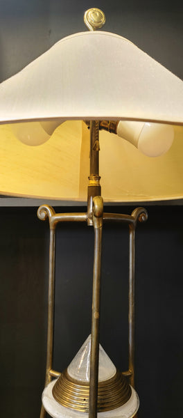 Brass Chapman Deco Style Sculptural Table Lamp