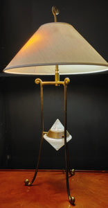 Brass Chapman Deco Style Sculptural Table Lamp